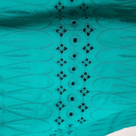 Loft Green Eyelet Pencil Skirt Size 0 NWOT - Picture 6 of 14